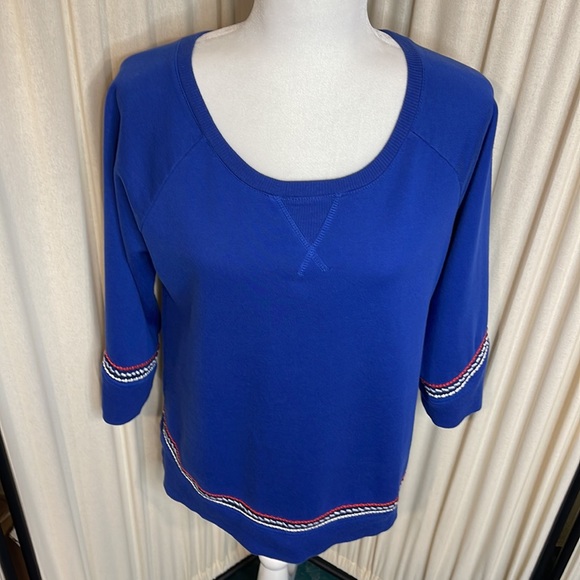 ❗️MOVING SALE❗️LUCKY BRAND- LUCKY LOTUS CALIFORNIA SOFTEST KNITWEAR PULLOVER M - Picture 2 of 9